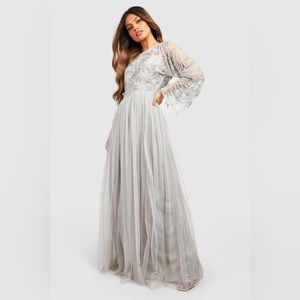 New!! BOOHOO Bridesmaid, Prom, Homecoming, Wedding Guest, Modest Dress